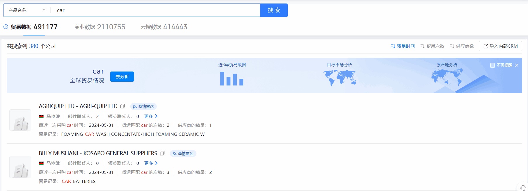 马拉维海关数据,海关数据,dcbox小金库海关数据